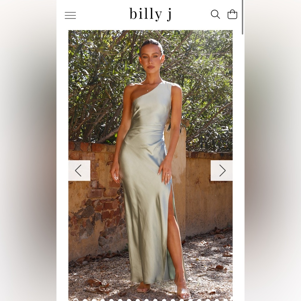 Women's One-Shoulder Green Dress